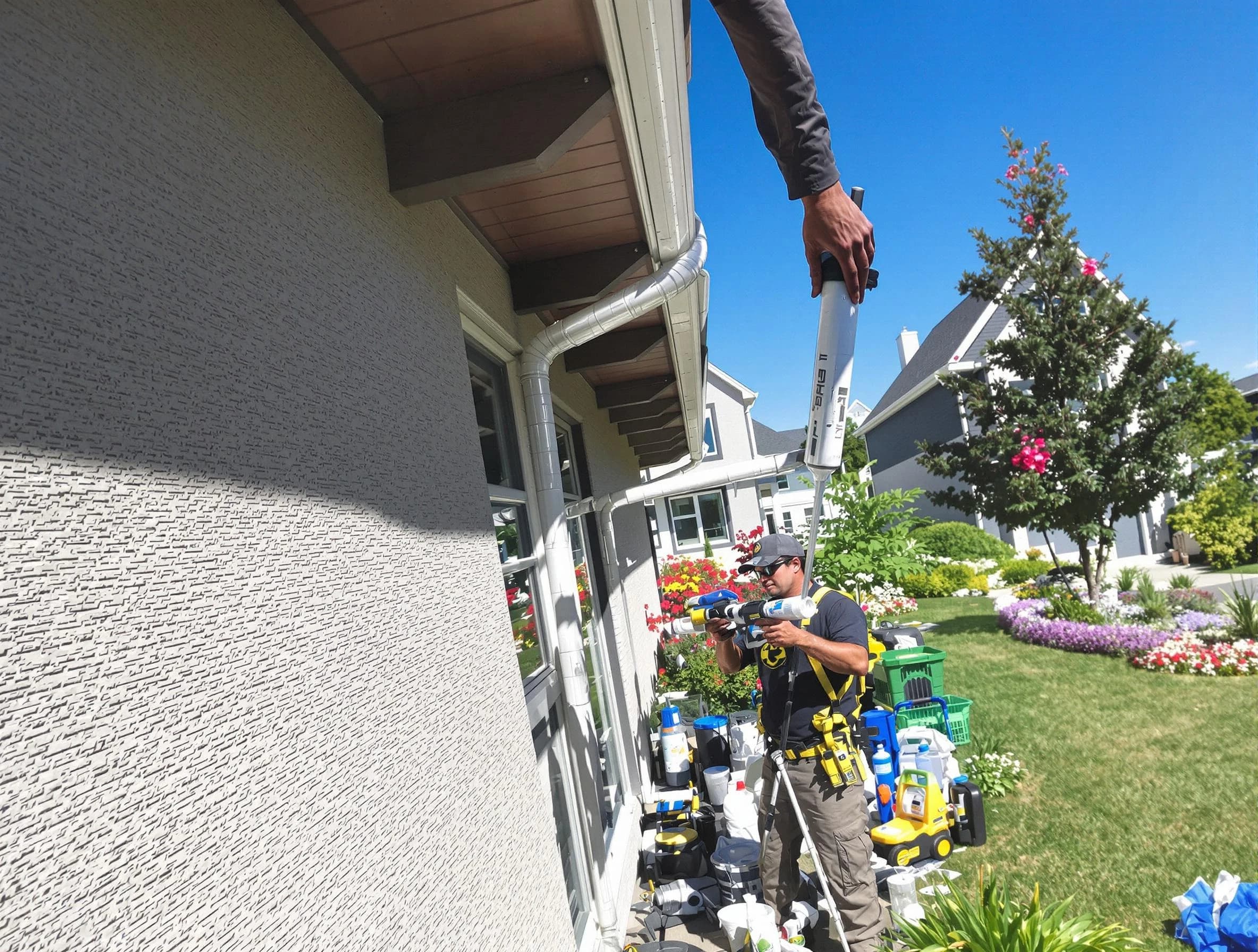 Reinforced downspout bracket installed by North Olmsted Roofing Company in North Olmsted, OH