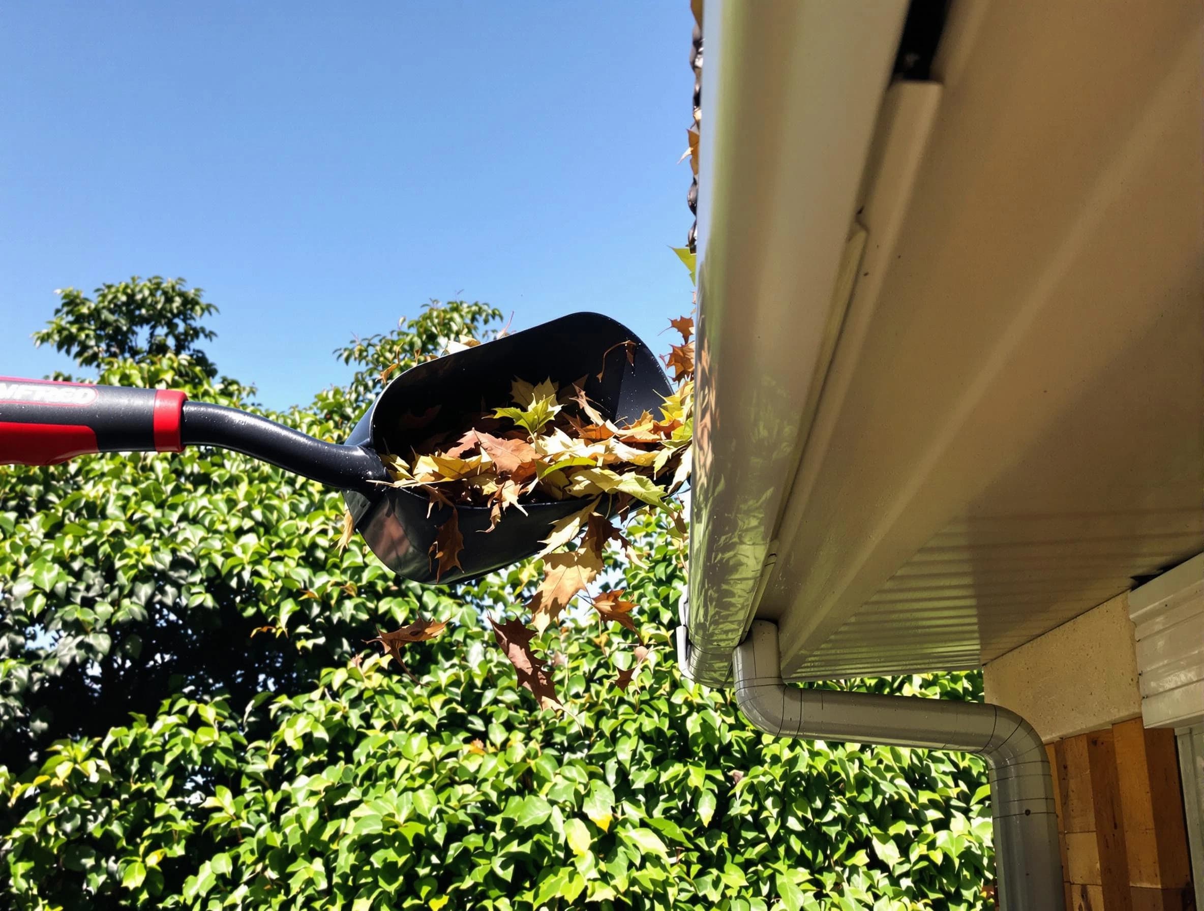 North Olmsted Roofing Company performing gutter cleaning at a home in North Olmsted, OH