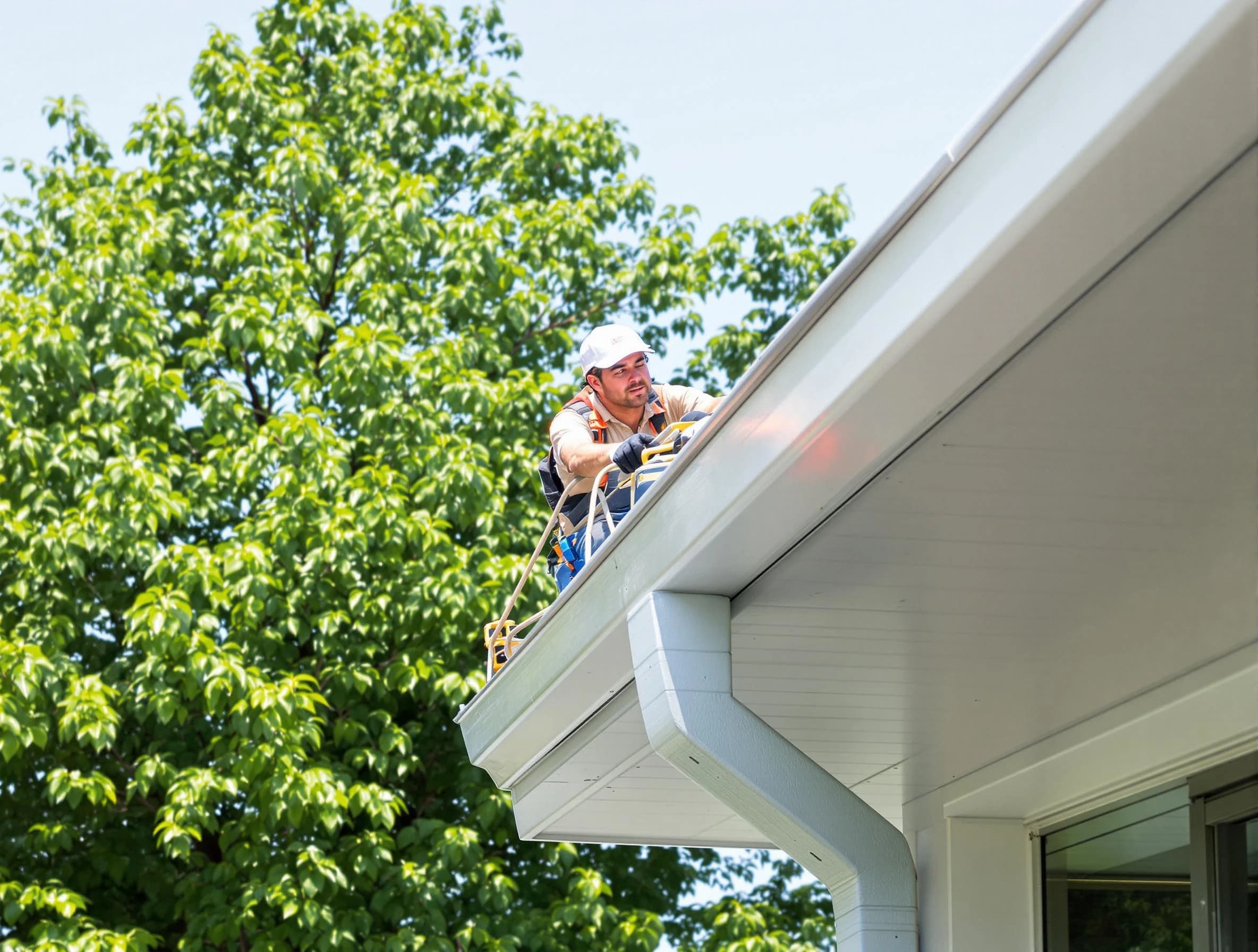 North Olmsted Roofing Company expert examining roof shingles in North Olmsted, OH