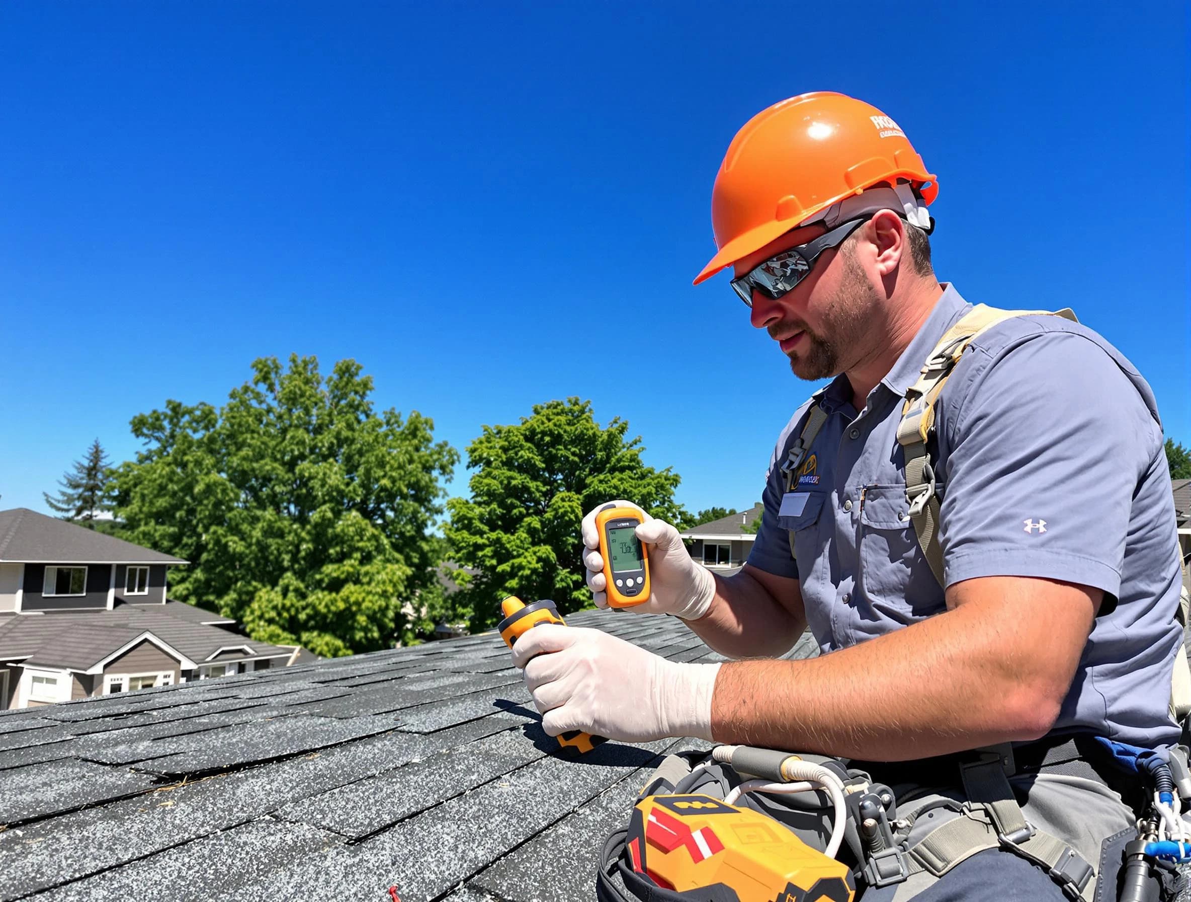 North Olmsted Roofing Company conducting a roof inspection in North Olmsted, OH