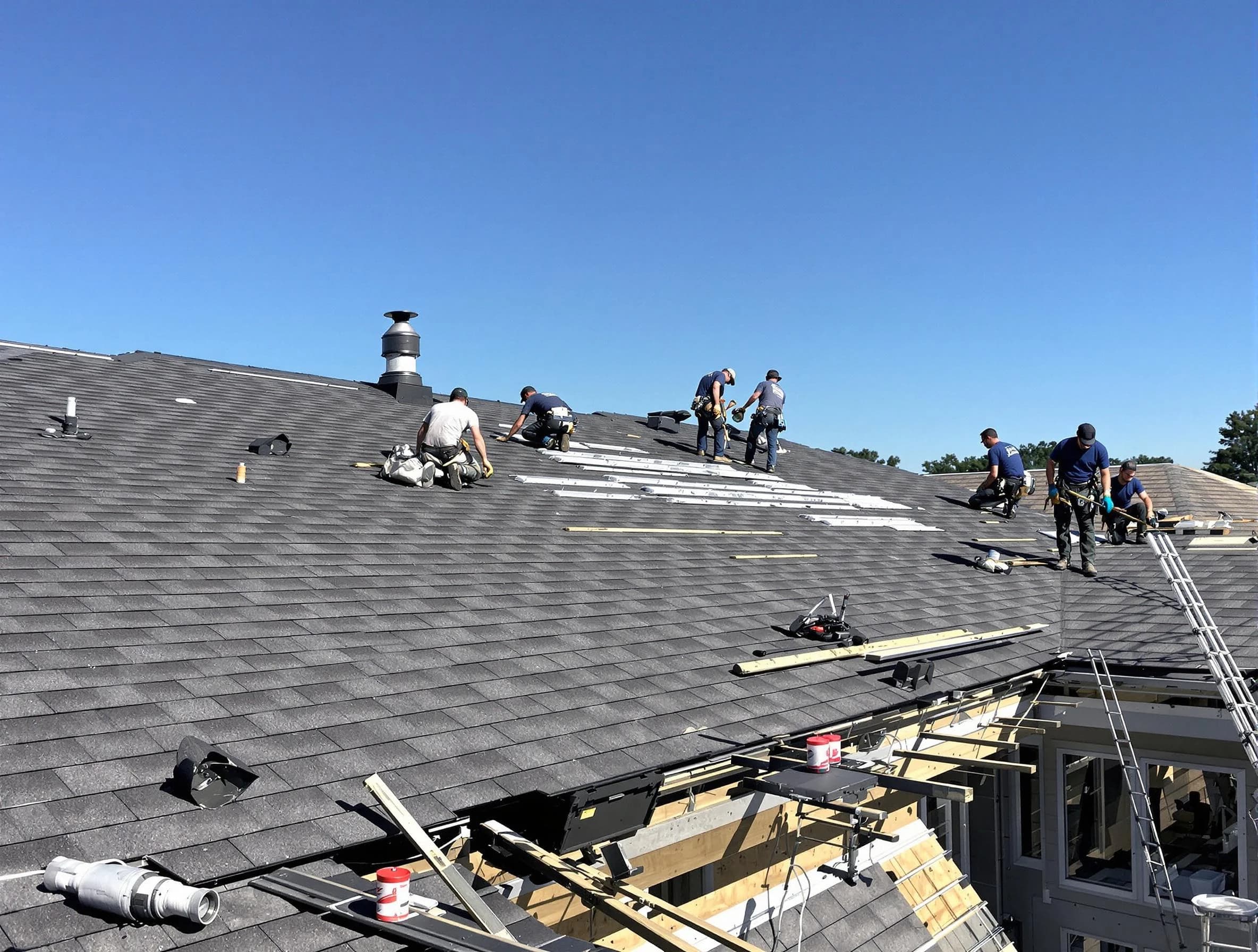 North Olmsted Roofing Company experts performing roof installation in North Olmsted, OH